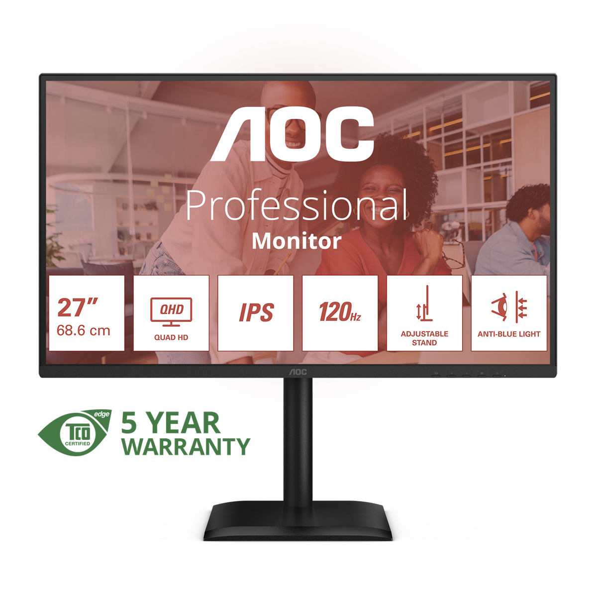 AOC 27 Q27E4U 2560x1440 IPS 4ms 120Hz 5år