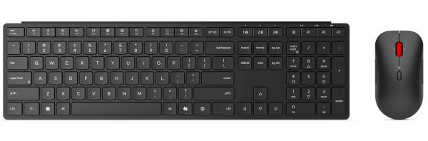 Lenovo Pro Combo 6000 - Näppäimistö- ja hiiri -pakkaus - langaton - 2.4 GHz, Bluetooth 5.3 - QWERTY - ruotsalainen/suomalainen - eclipse black