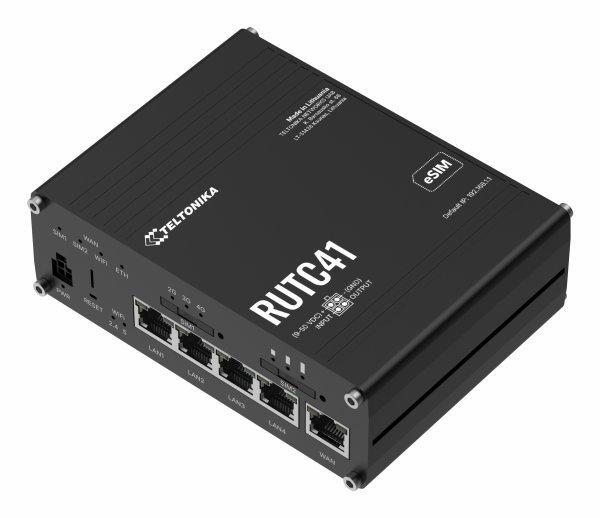 Teltonika Networks RUTC41 (EU) 4G Cat 4 Edge router with WiFi 6, docker support, x5 ethernet ports, eSIM