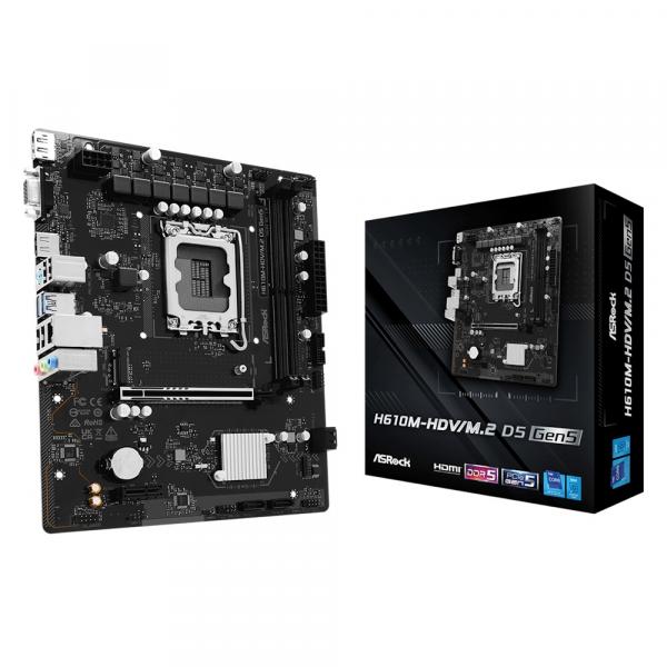ASROCK H610M-HDV/M.2 D5 GEN5 S1700 mATX Intel H610 2xDDR5 retail