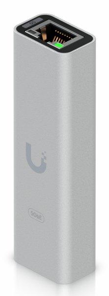 Ubiquiti Plug-and-play, Ethernet adapter with USB-C for seamless 5GbE network connectivity.