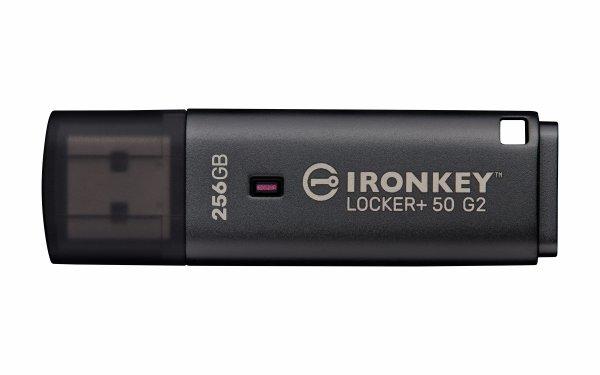 Kingston USB flash drive IronKey Locker Plus 50 G2 - USB 3.2 Gen 1 - 256 GB - black