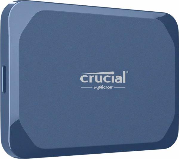 Crucial X10 - SSD - salattu - 1 Tt - ulkoinen (kannettava) - USB 3.2 Gen 2x2 (USB-C liitin) - AES 256 bittiä - mattapintainen sininen
