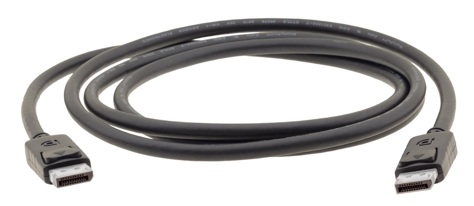 Kramer C-DP DisplayPort - DisplayPort Max 3840x2160 60Hz 444 Svart 0,9m