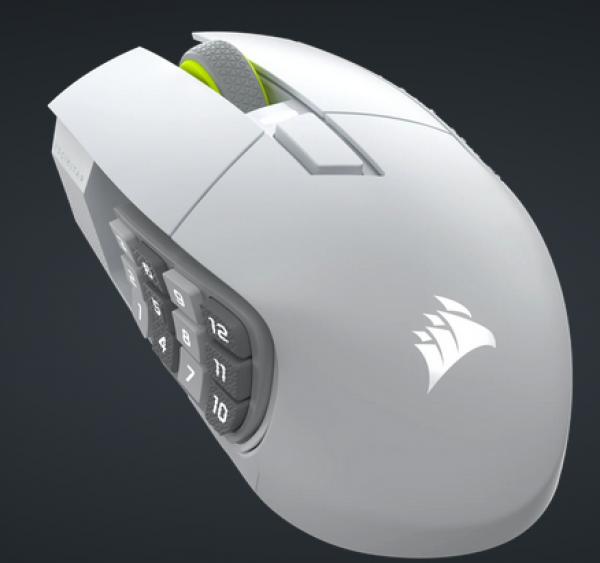 CORSAIR SCIMITAR ELITE Langaton Valkoinen pelihiiri 33000 DPI Optinen