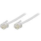 Modulaarikaapeli, 6P4C(RJ11) > 6P4C(RJ11), 5m, valkoinen
