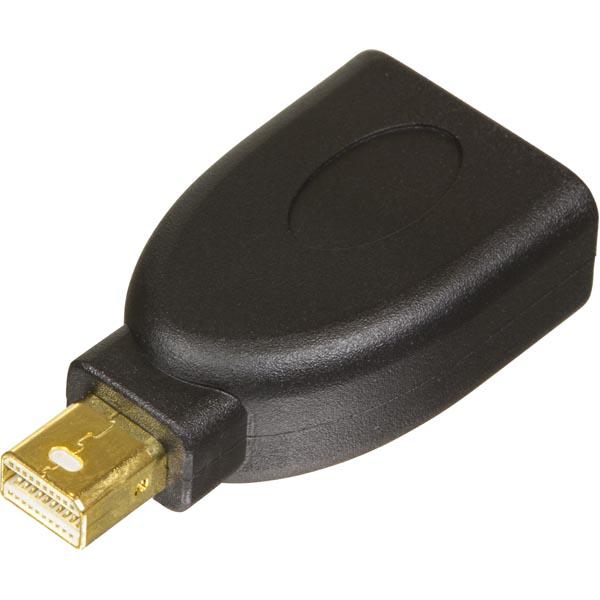 DELTACO Mini DisplayPort ur - DisplayPort na, musta